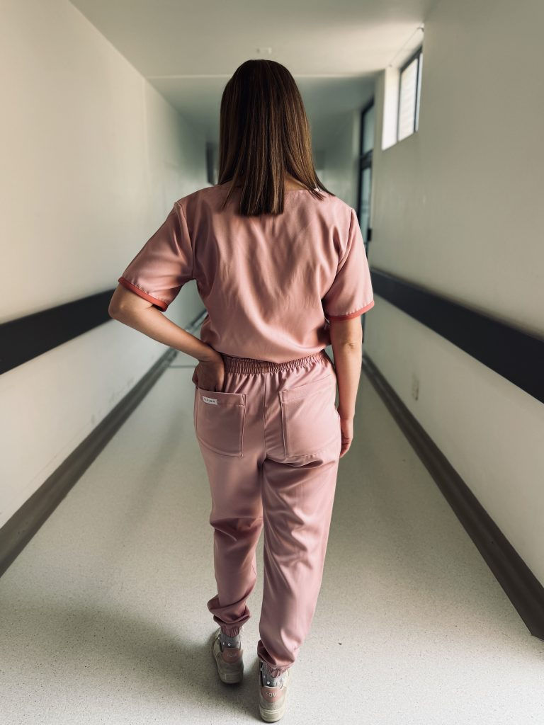 Thumbnail: High Waisted Jogger Pants - Dusty pink