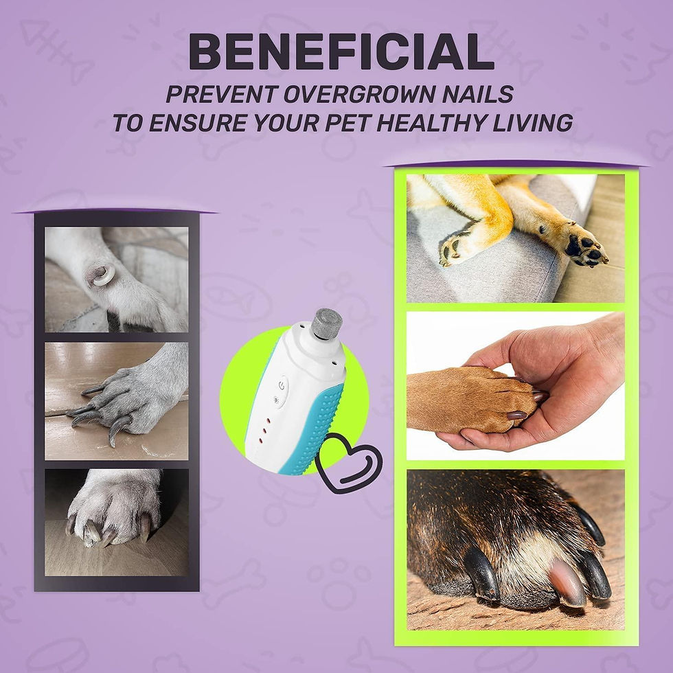 Thumbnail: Dog Nail Grinder Blue Low Noise Vibration 3 Speed with USB for All Dog Cat Sizes