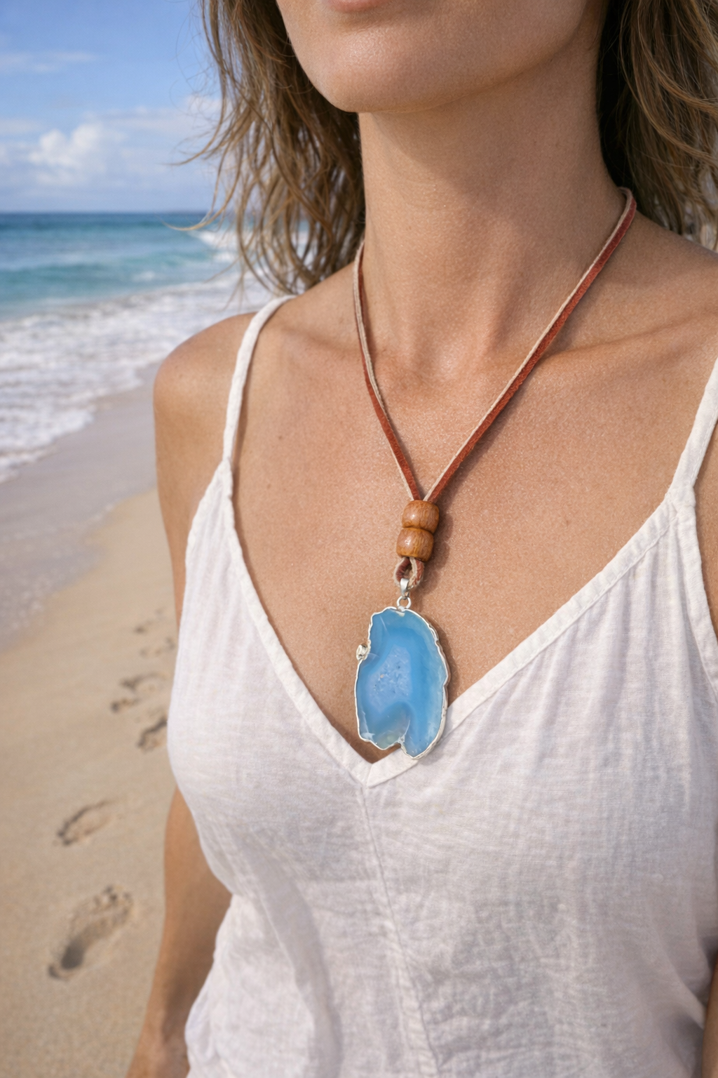 Blue Agate Necklace
