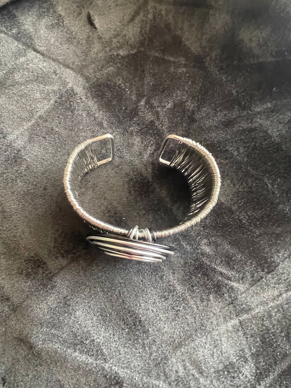 Miniatura: Silver Wire Wrapped Bangled Bracelet