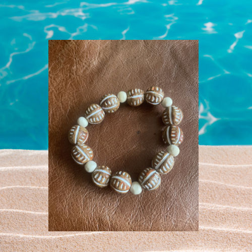Miniature : Brown Terracotta Beaded  Bracelet
