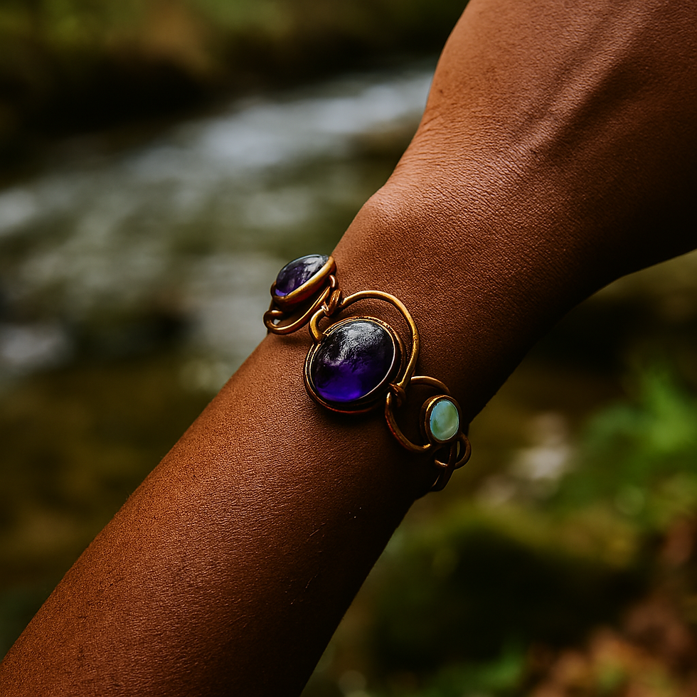 Thumbnail: Copper Plated Gem Bracelet