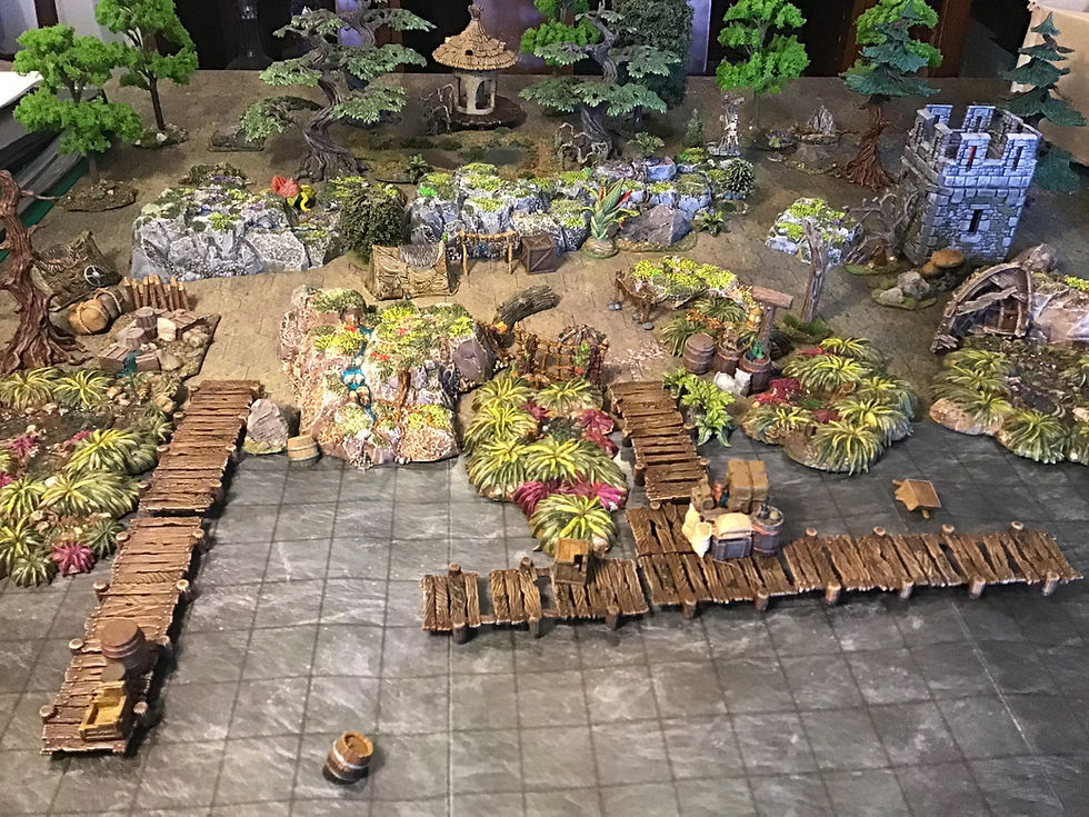 A diorama of a smuggler's wharf