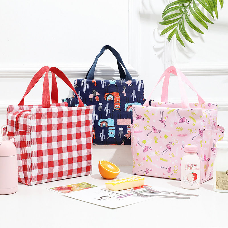 Thumbnail: Thick Insulated Lunch Bag Portable Tote Bag