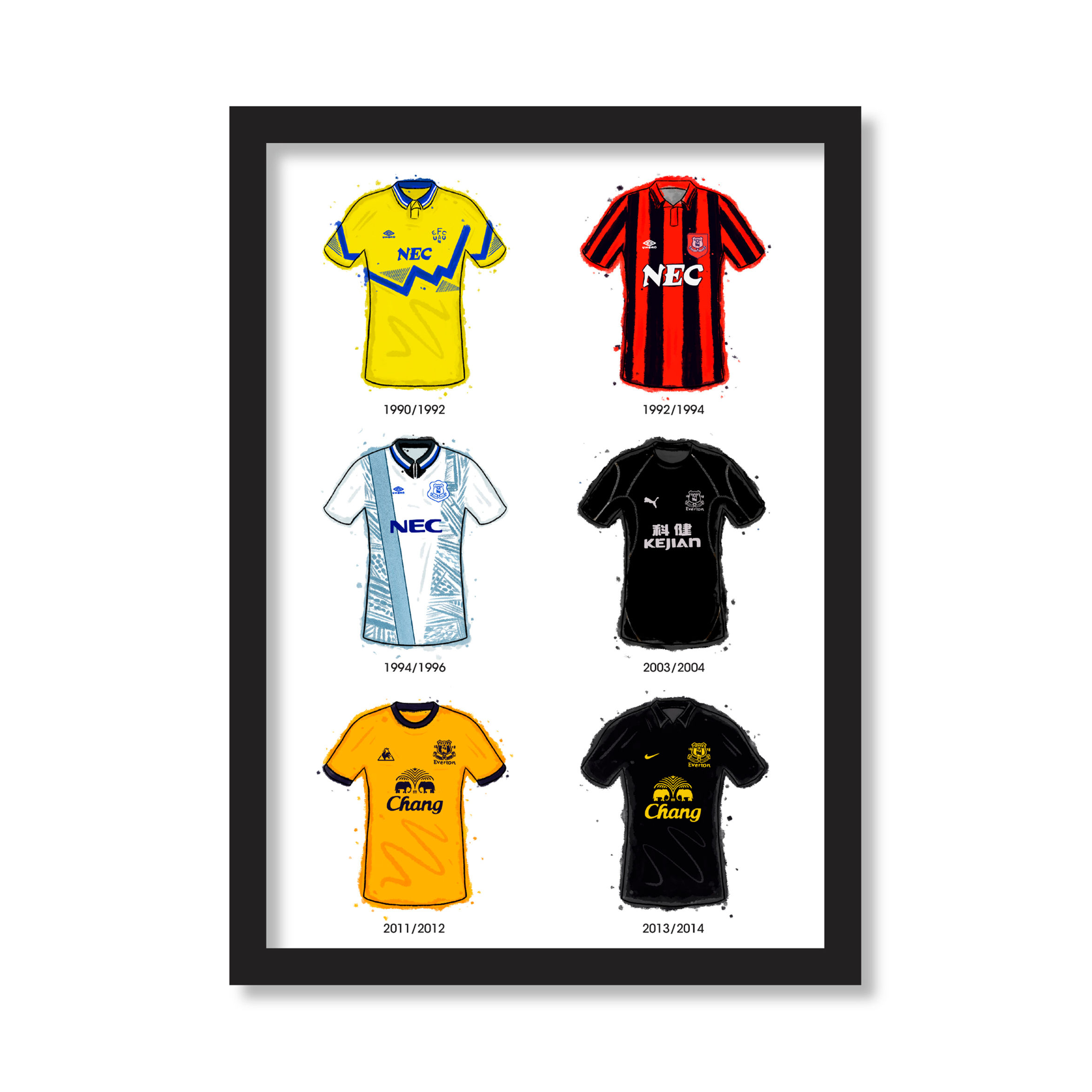 Everton Away Shirts Print