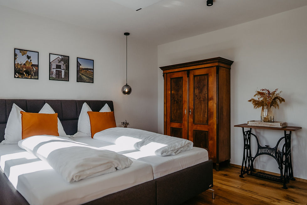 1. Schlafzimmer mit Doppelbett (180x200cm)