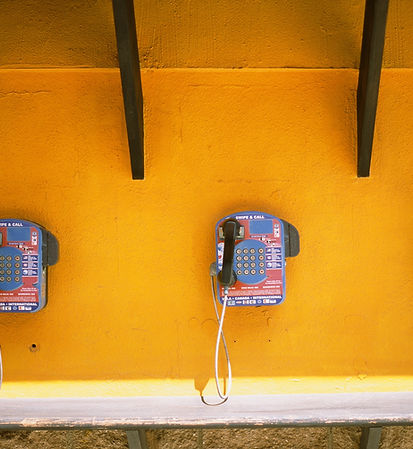 Payphones on yellow