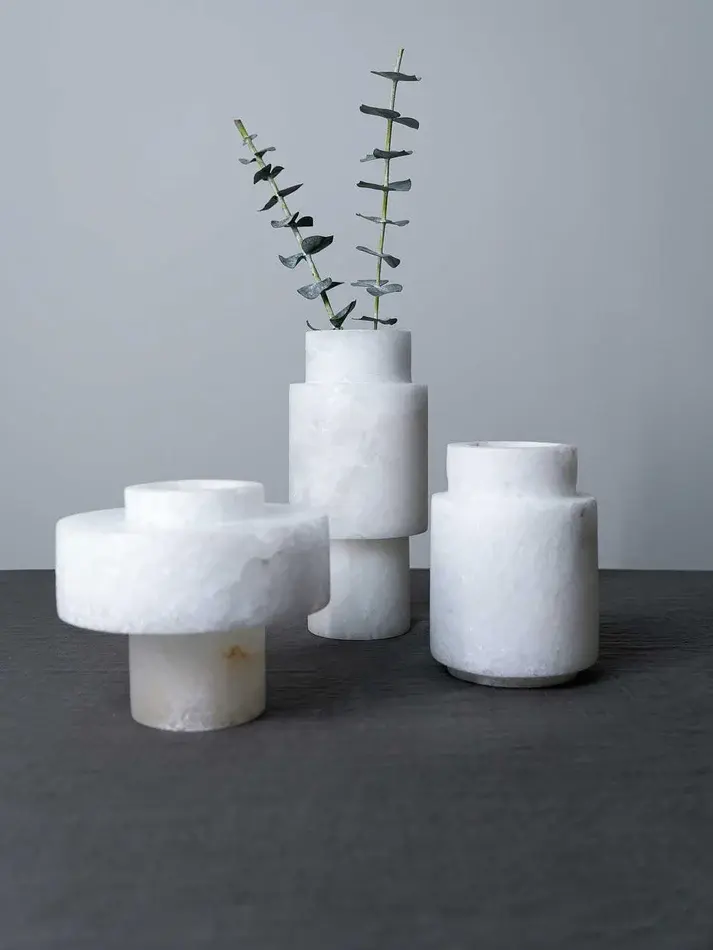 Set Jarrones Alabastro