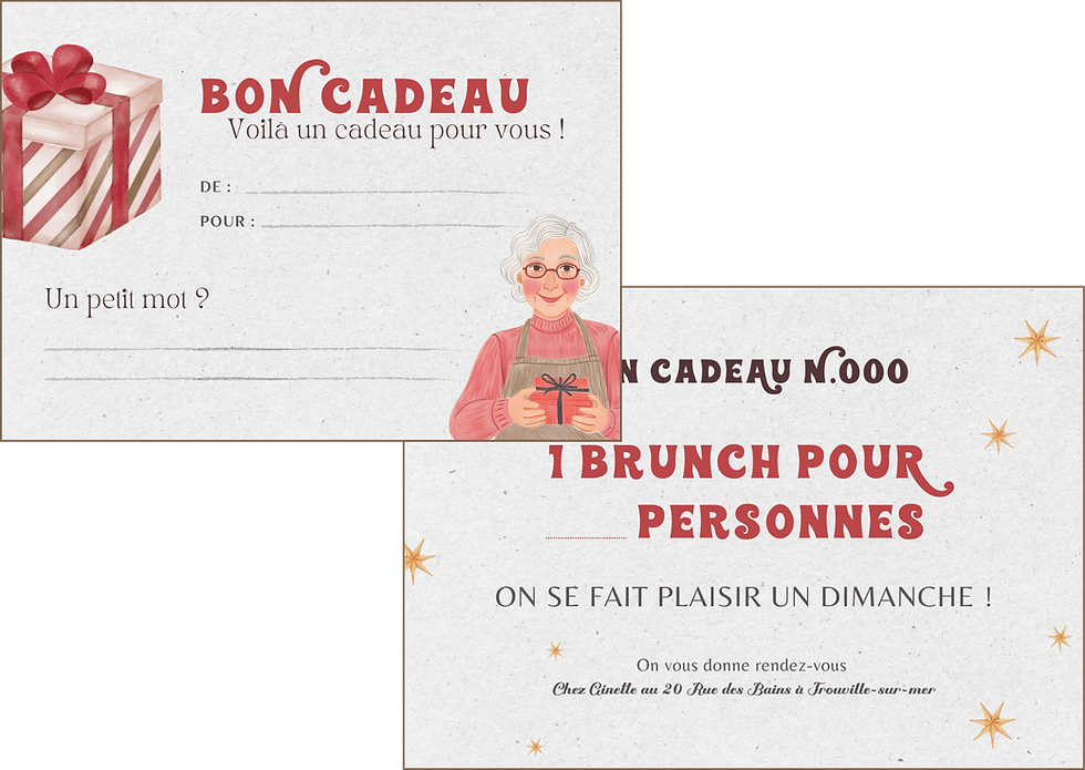 Exemple bon cadeau Chez Ginette à Trouville-sur-mer