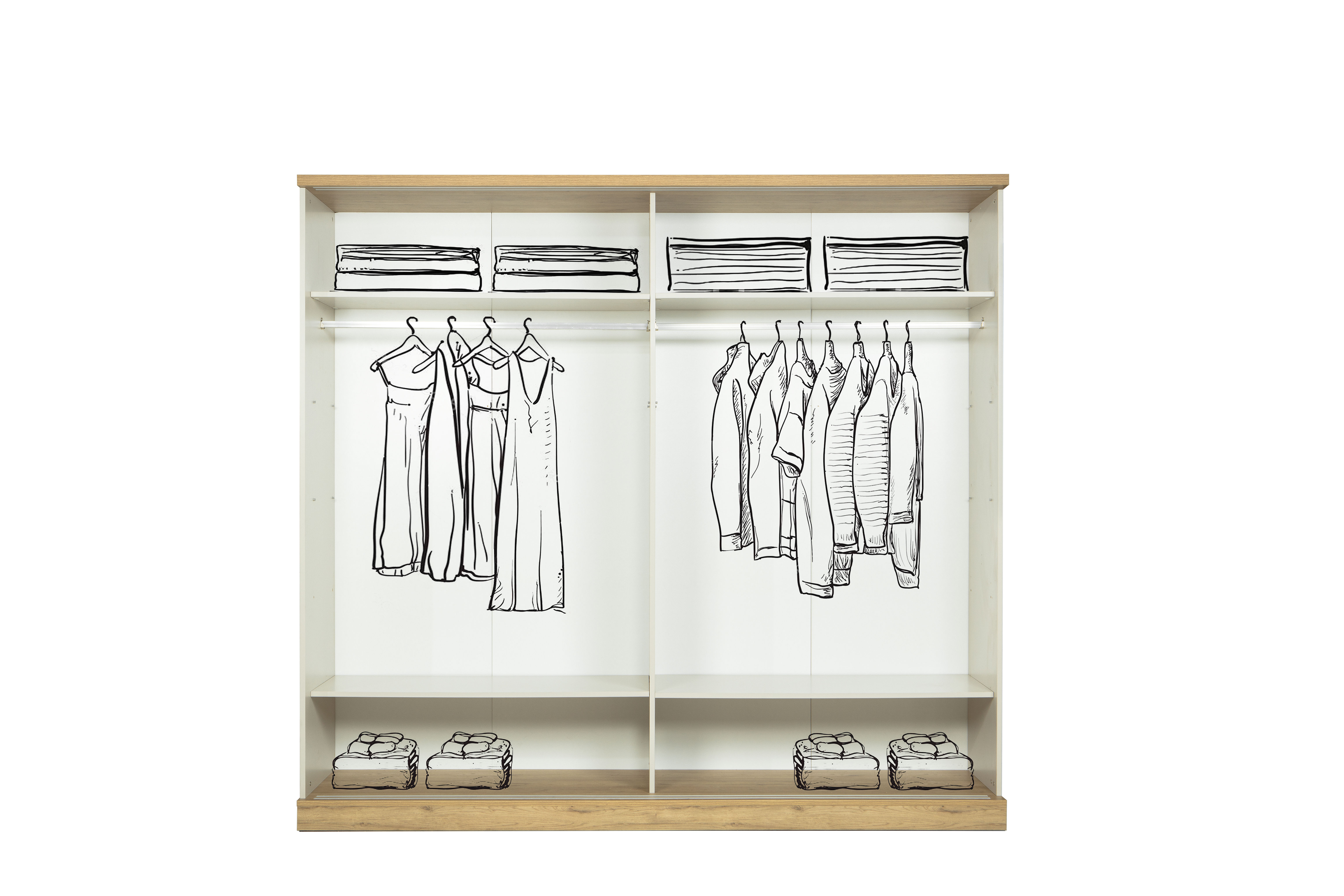 Bohemian Wardrobe Shelf Divider (For Sliding Wardrobe)