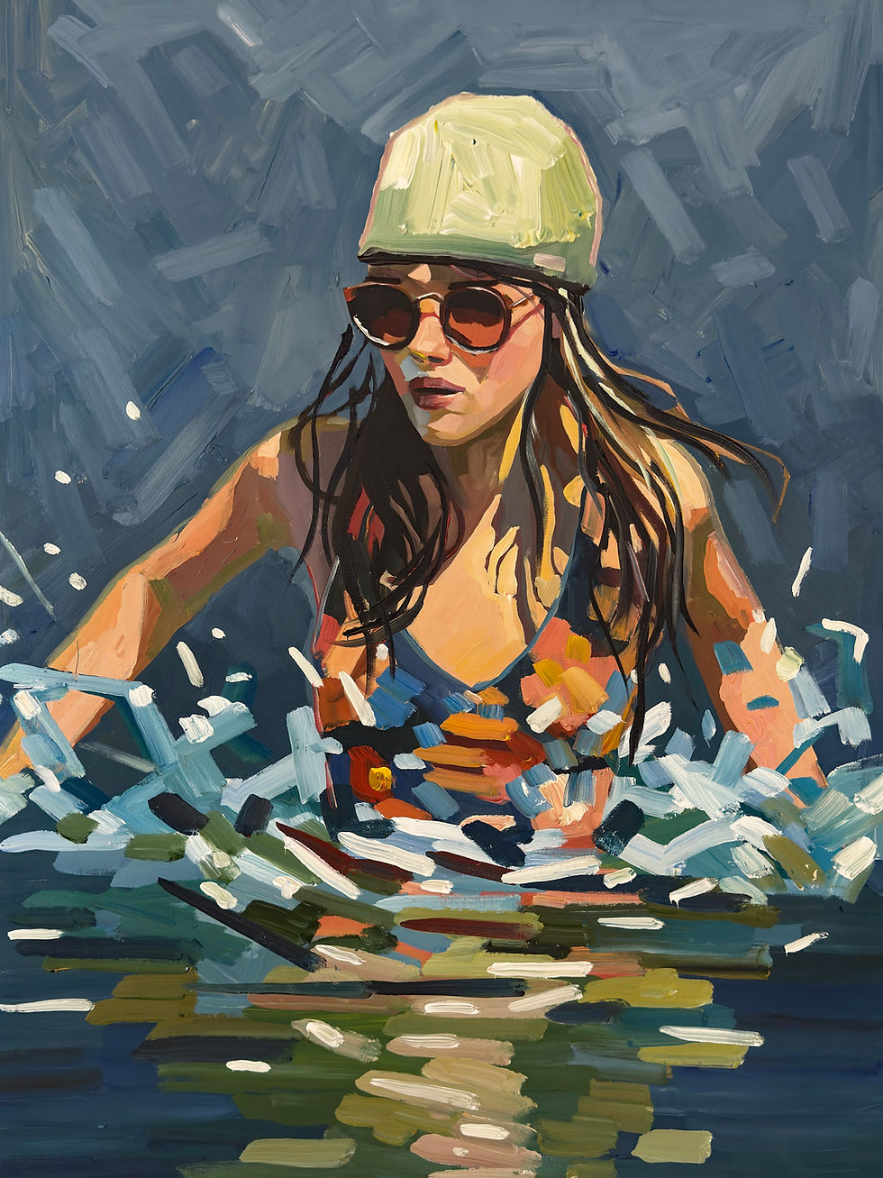 Thumbnail: Refraction of Blue - Canvas Print