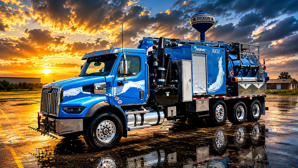 Blue Western Star 47X Water Demo AI light