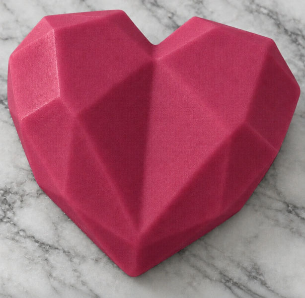 Rhubarb & Custard Geometric Heart