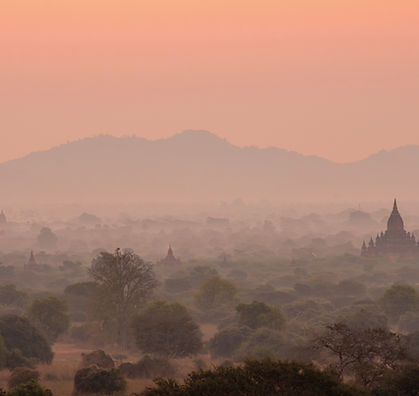 Tempel in Sunset