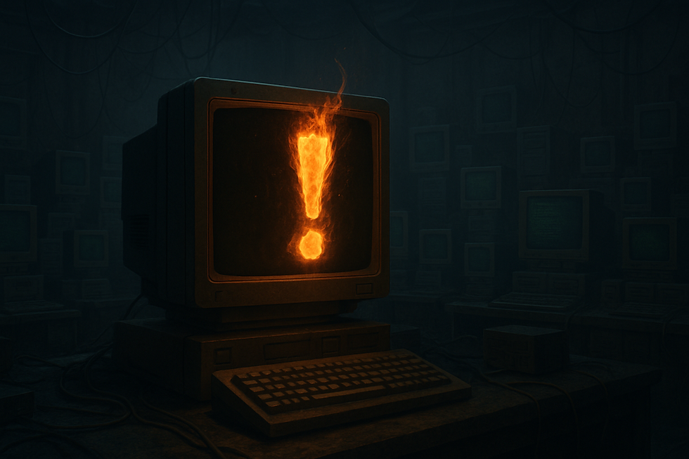 Fiery Warning in an Aged Lab