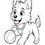 Thumbnail: A children's coloring book featuring a doggie.The illustration is cartoon style and perfect for toddlers.
