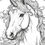 Thumbnail: Black and white image Coloring page of a fairy unicorn.