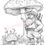 Thumbnail: Coloring A bearded gnome with a backpack and a staff stands next to a giant mushroom, looking at it in surprise against