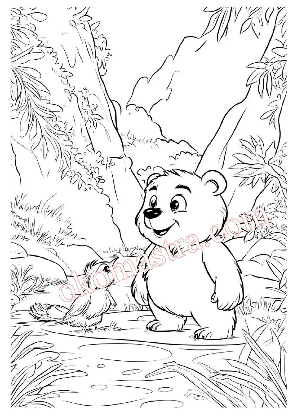 Thumbnail: Black and white image for coloring.Coloring books for children. The format is convenient for printing. Print and draw.
