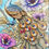 Thumbnail: illustration of a peacock sitting on a branch among large blooming flowers. Its tail with characteristic “eyes” sunny down,