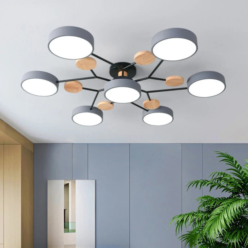 LED Chandelier with 3 Different Colors Suitable for Living Room Bedroom Hotel ap
