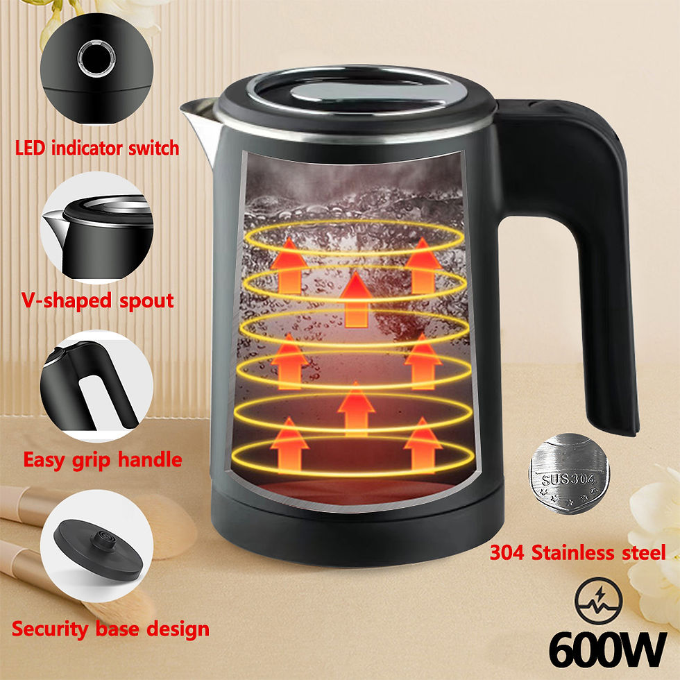Thumbnail: Travel Electric Kettle Tea Coffee 0.8L Stainless Steel Portable Water Boiler Pot