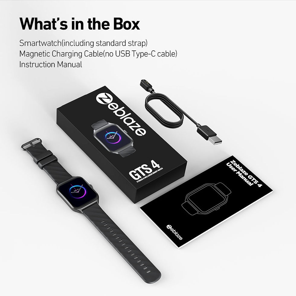 Thumbnail: Zeblaze GTS 4 Voice Calling Smart Watch 1.94" HD AMOLED Display 100+ Sports Mode