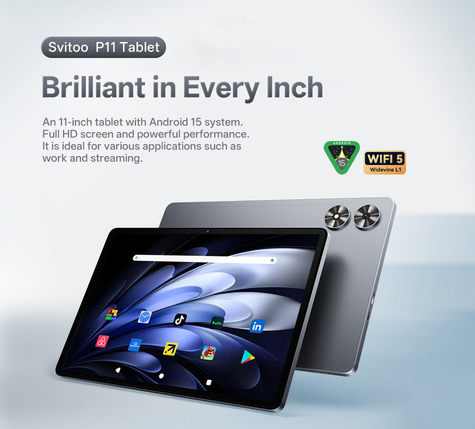 Thumbnail: SVITOO P11 Tablet Android 15 2025 11 Inch Unisoc T606 16GB RAM 128GB ROM 8000mAh