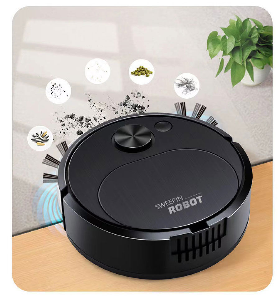 Thumbnail: NEW USB Sweeping Robot Vacuum Cleaner Mopping 3 In 1 Smart Wireless 1500Pa Dragg