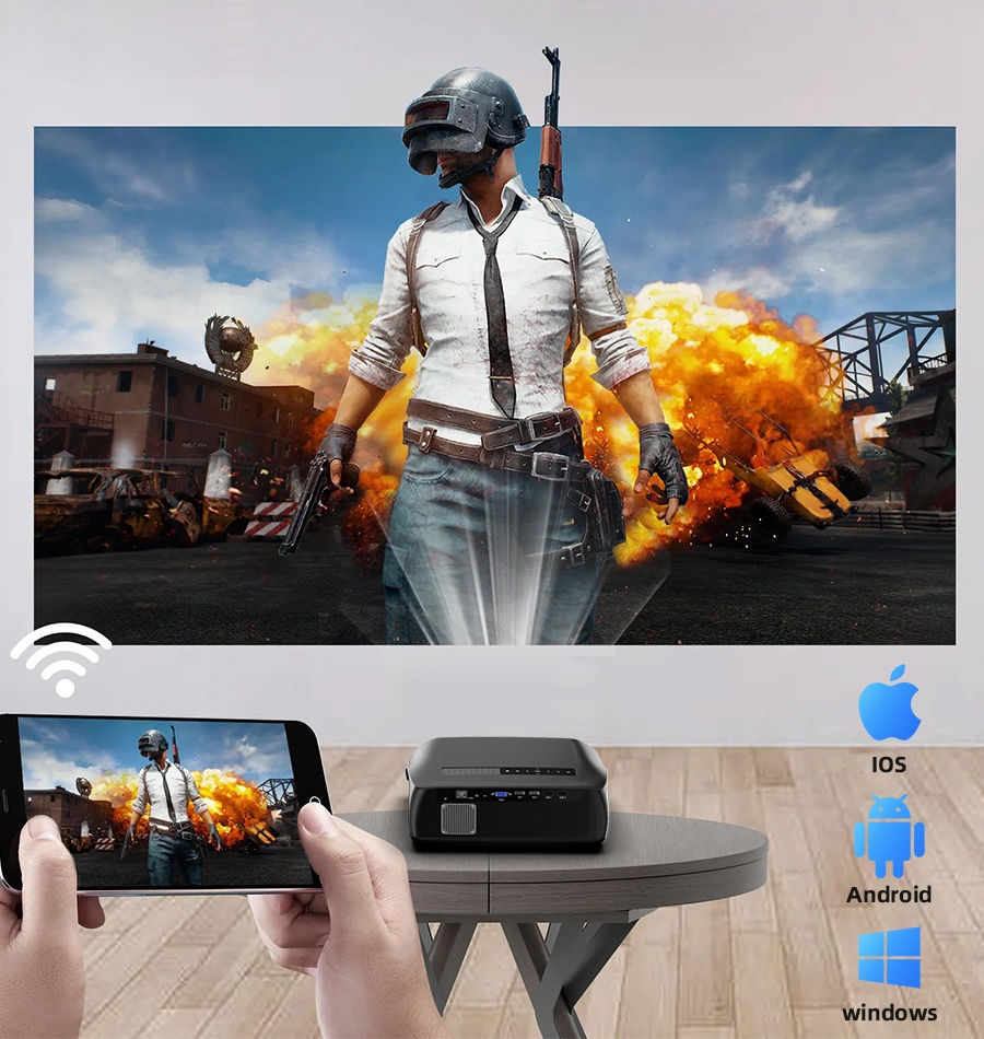 Thumbnail: CAIWEI A10R Projector 4k Android for Home Full HD 1080P Auto Focus Wifi 6 3800 A