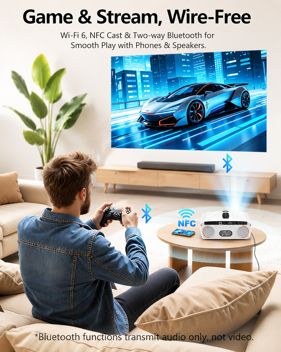 Thumbnail: Netflix Certified 4K Smart Projector Native 1080P Dolby Audio WiFi6 Bluetooth Au