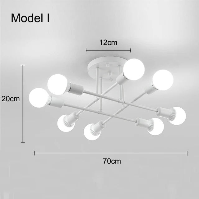 Thumbnail: Nordic Minimalist Pendant Light Ceiling Lamp LED Chandelier Suitable for Bedroom