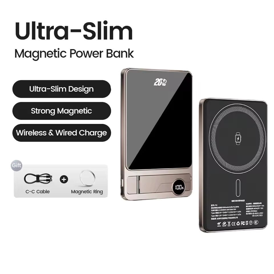 Thumbnail: Wireless Magnetic Power Bank For Magsafe Qi2 Super Fast Charging External Batter