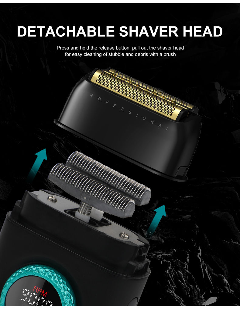 Thumbnail: VGR Beard Trimmer Professional Shaver 9000 RPM Razor Rechargeable Shaver Electri