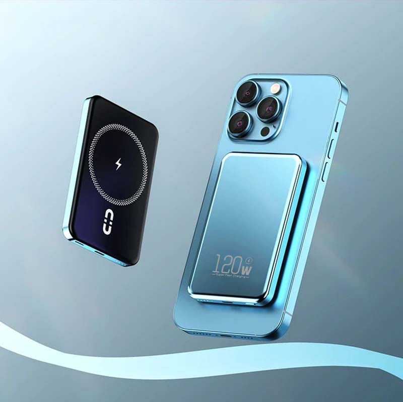 Thumbnail: 20000mAh Magnetic PowerBank Wireless PD 22.5W Fast Charger For Magsafe Portable 