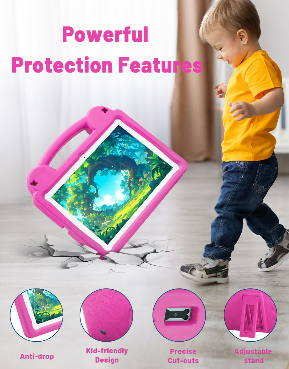 Thumbnail: Android 15 Kids Tablet, 10.1inch Tablet for Kids, 8GB RAM 64GB ROM Toddler Table
