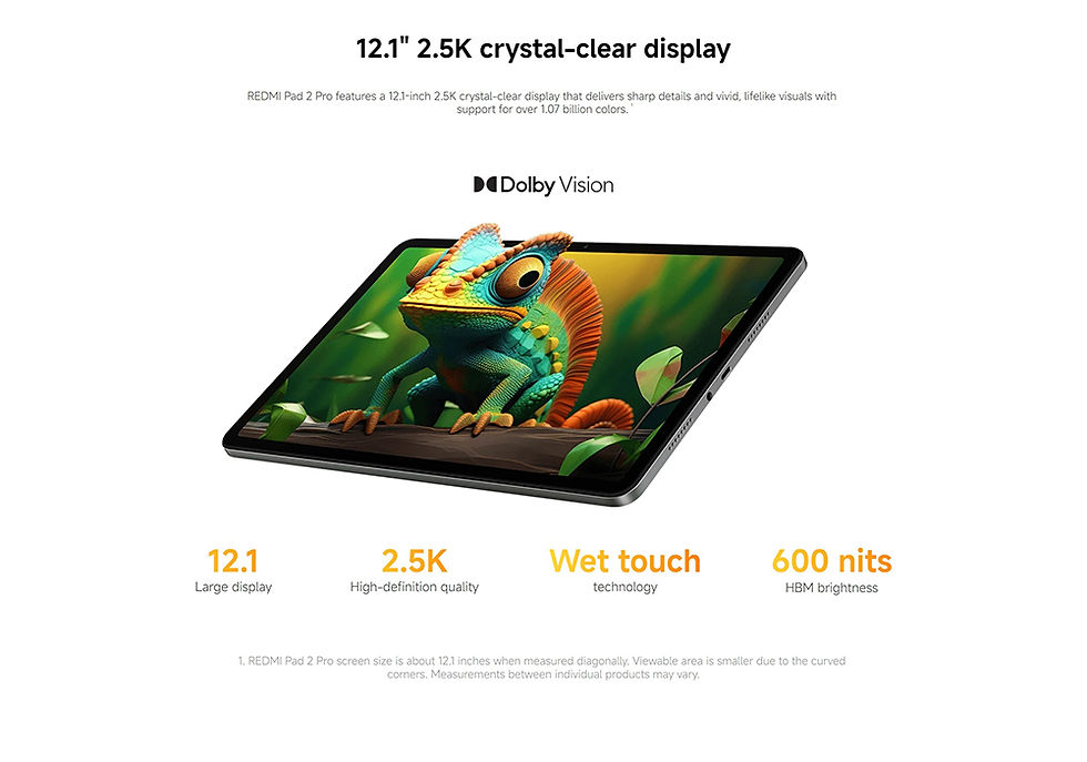 Thumbnail: Xiaomi Redmi Pad 2 Pro Wifi Global Version Tablet 8GB 256GB Snapdragon 7s Gen 4 