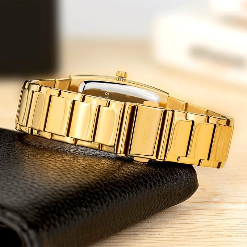 Thumbnail: WWOOR 2024 New Square Watch Men with Automatic Week Date Luxury Stainless Steel 