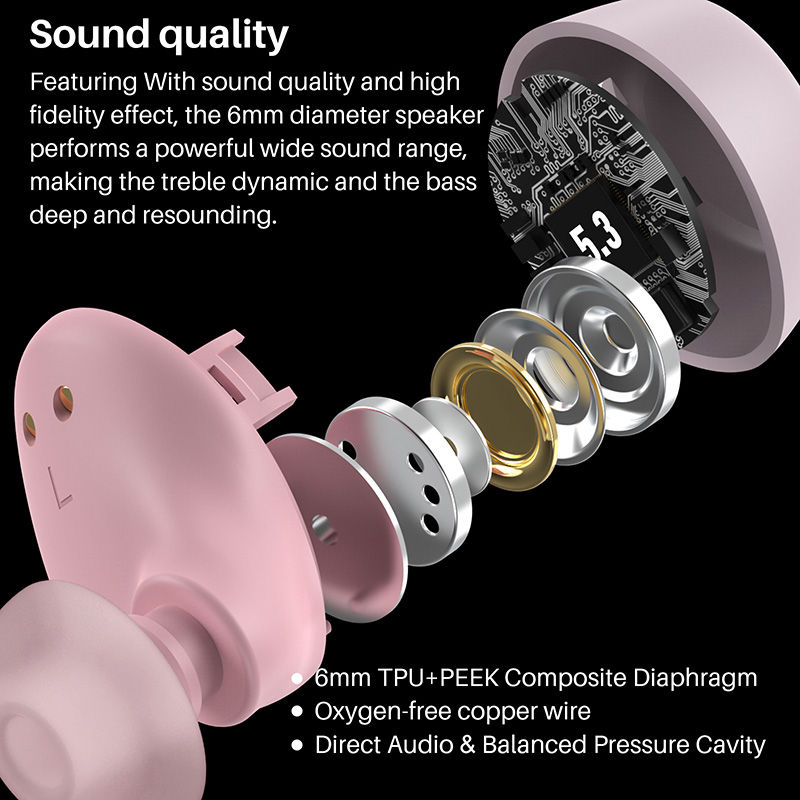 Thumbnail: Refurbished TOZO TWS Earbuds in-Ear Wireless Bluetooth Headsets with With Mic To