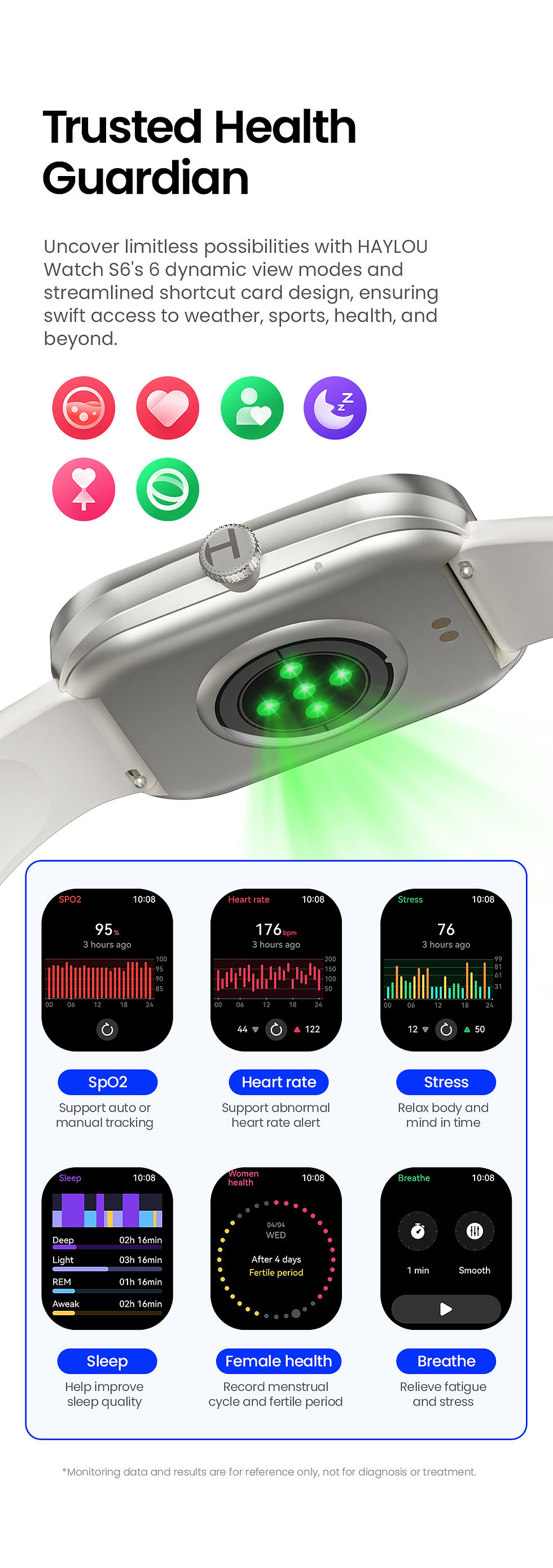 Thumbnail: HAYLOU Watch S6 Smartwatch 2.01" HD Display Smart Watch Bluetooth Voice Callings