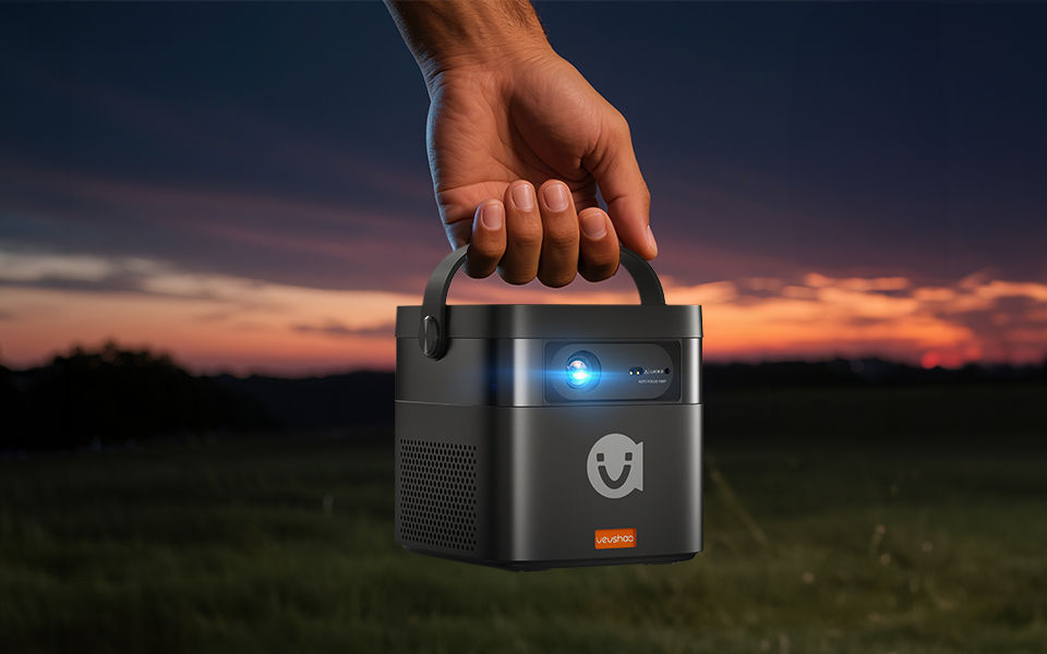Thumbnail: VEVSHAO V50 400ANSI DLP Projector Android 9.0 TOF Focus 3D Dual-band WiFi Blueto