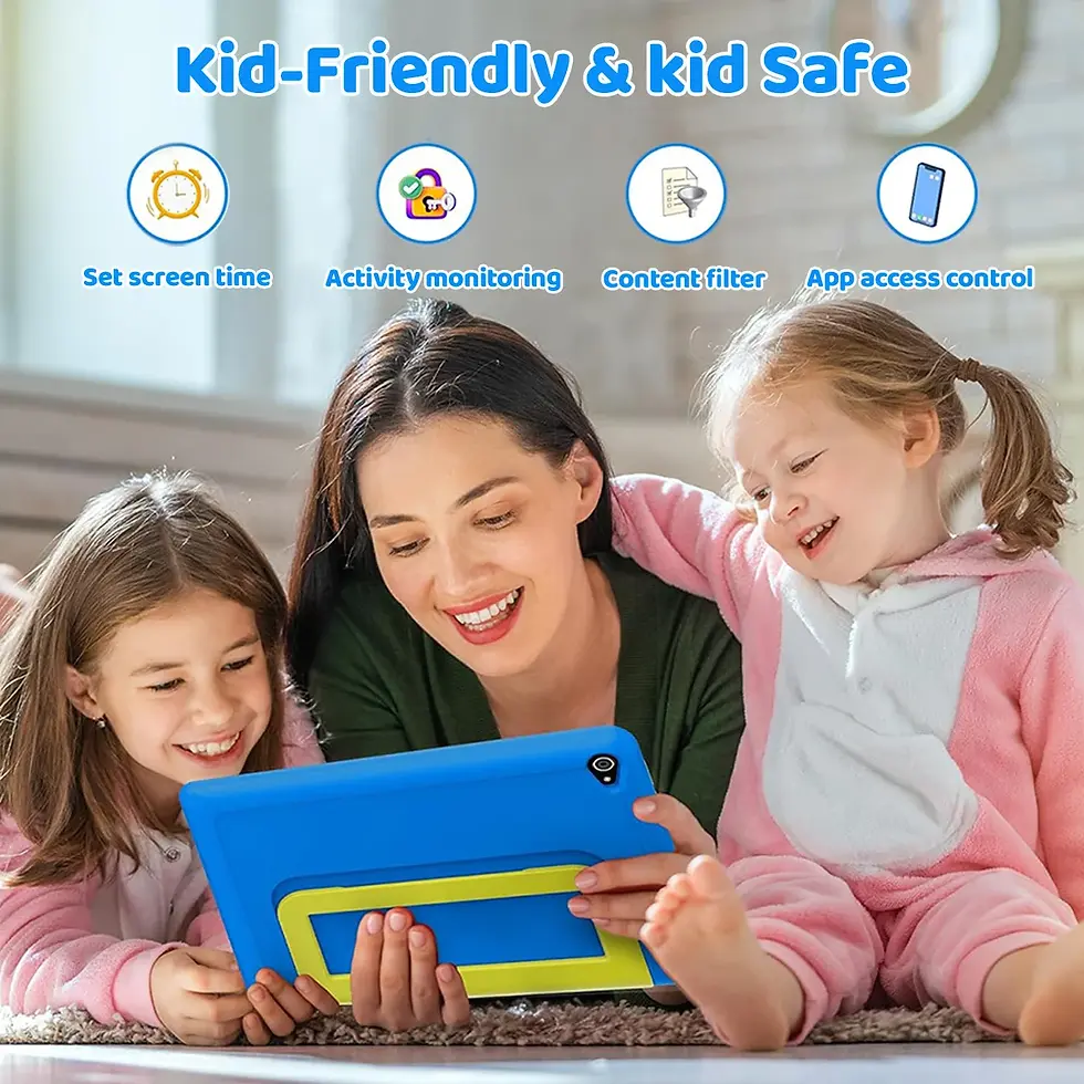 Thumbnail: Kid Tablet Android 15 Tablet for Kids 10 inch 20GB+64GB 8-Core with Case 1TB TF 