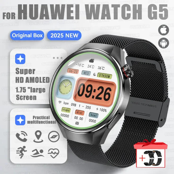 Thumbnail: New Upgraded Original Watch G5 PLUS Smart Watch Men GPS Trajectory Compass Bluet