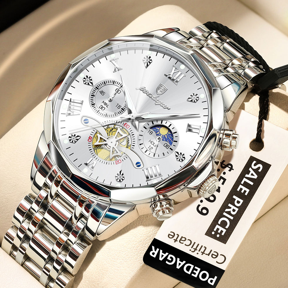 Thumbnail: POEDAGAR Luxury Men Watch Top Original Waterproof Luminous Chronograph Man Wrist