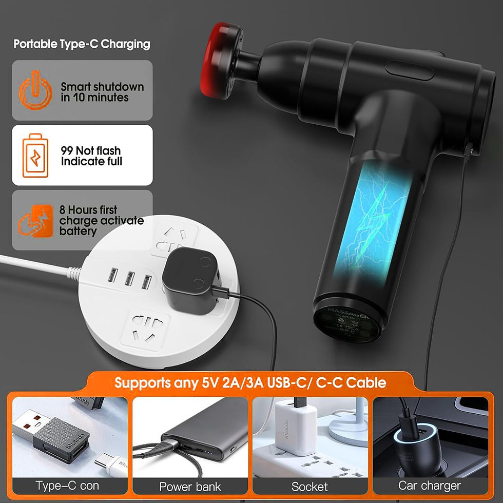 Thumbnail: LINGTENGHeating massage gun, deep tissue massage gun, back and neck massager, mu