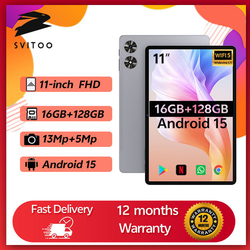 SVITOO P1100　Android15タブレット SVITOO P11 Tablet Android 15 2025 11 Inch Unisoc T606 16GB RAM