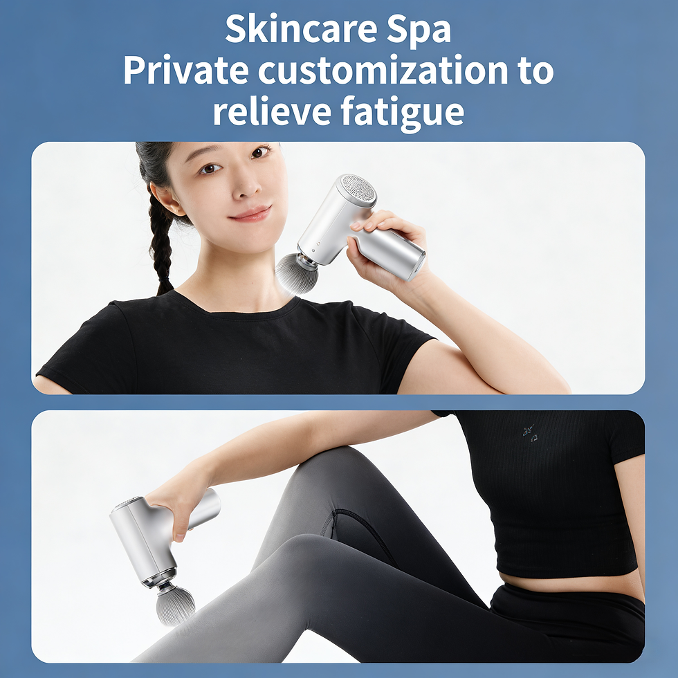 Thumbnail: Portable Massage Gun with 4 Interchangeable Heads & LED Display - Full Body Perc