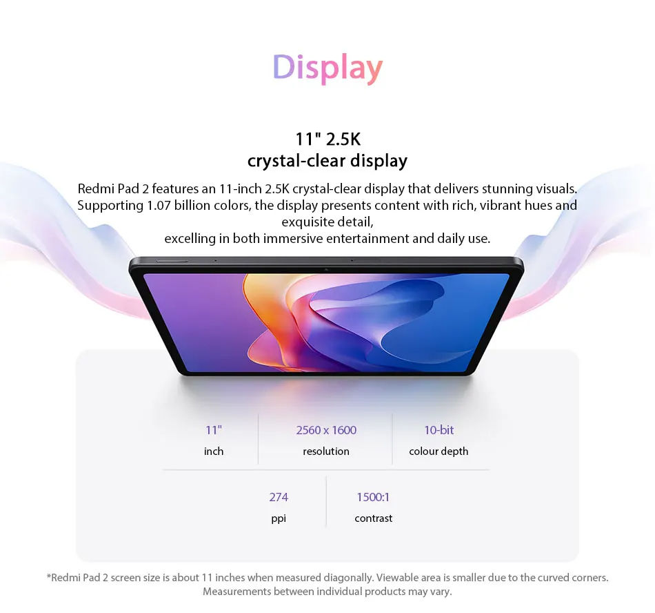 Thumbnail: Xiaomi Redmi Pad 2 4GB/128GB 6GB/128GB 8GB/256GB EU 9000mAh Battery 11" 2.5K WiF