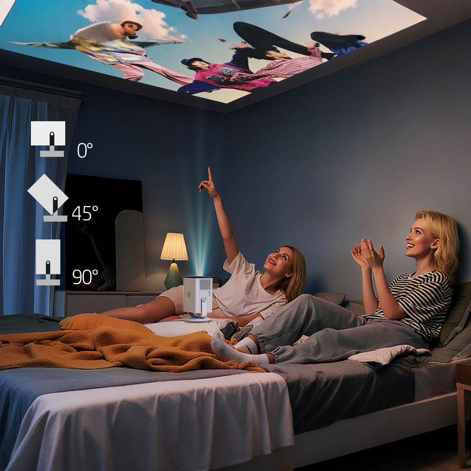Thumbnail: HP Projector MC400 HD 1280*720P Android 14 Allwinner H726 Dual Wifi6 BT5.4 Home 
