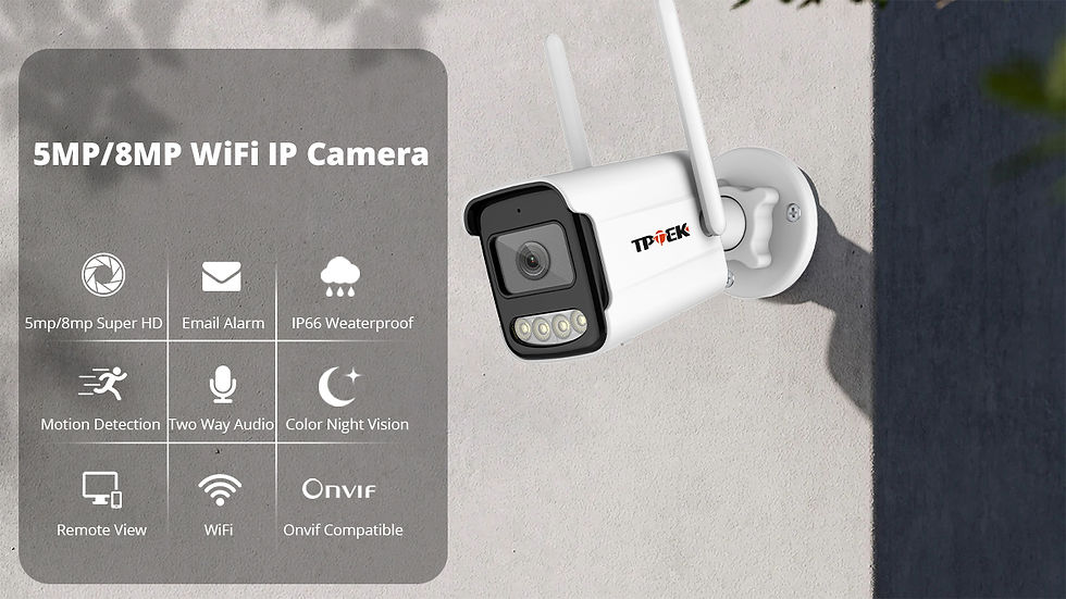 Thumbnail: 8MP 4K IP Camera Wifi Wireless 5MP AI Human Detect iCSee CCTV Bullet Outdoor Sur